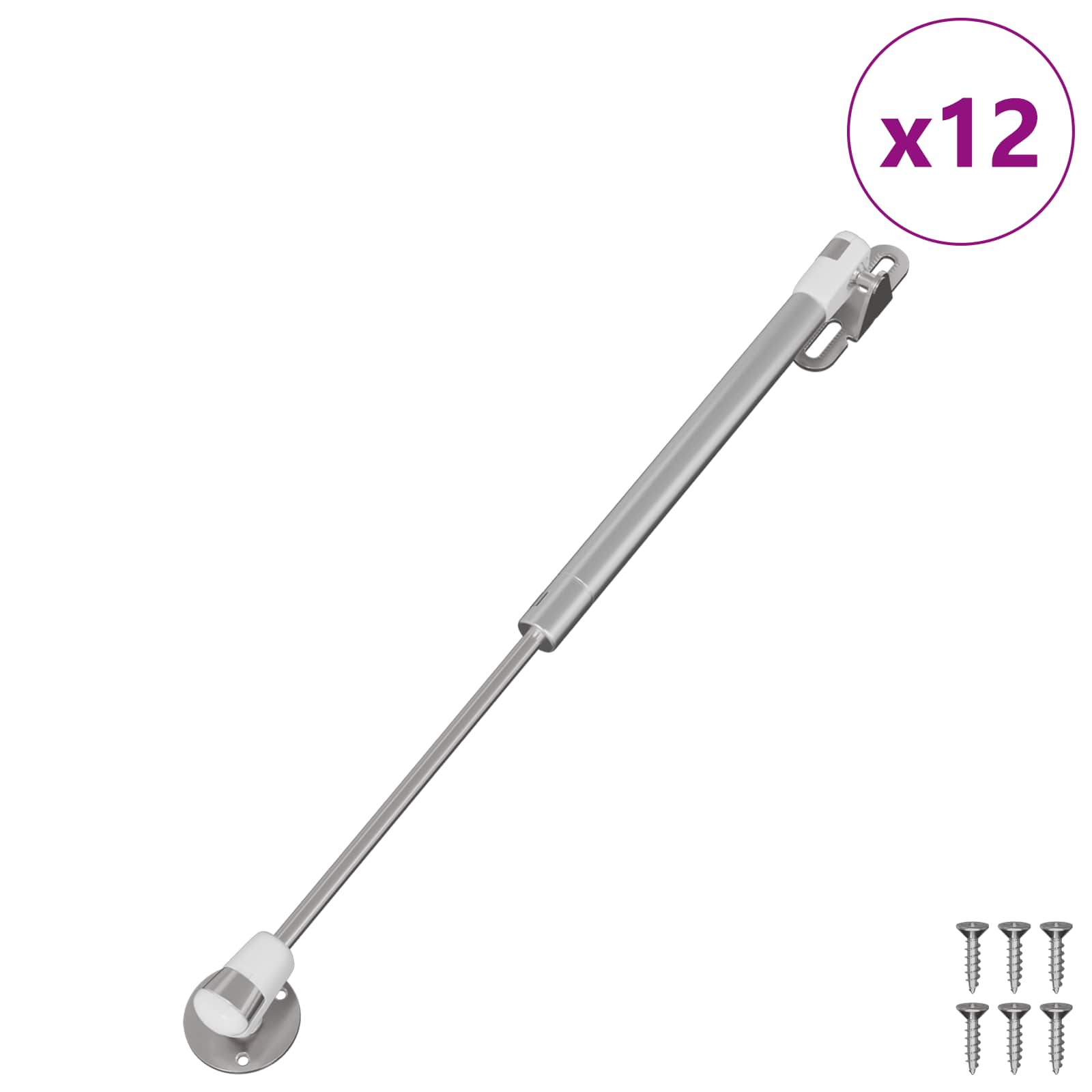 Hydraulinen Kaasujousi 12 Pcs Hopea 280 X 17 X 16 Mm