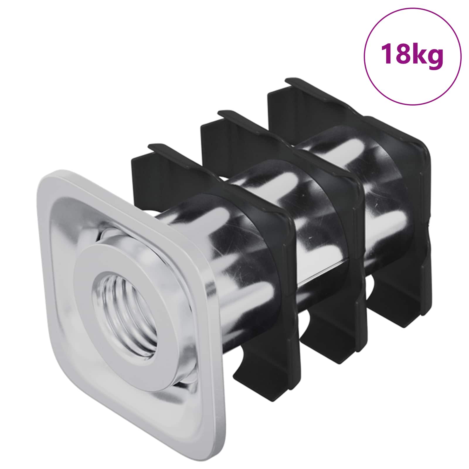 Kierteinen Putken Lisäosa 1818 Pcs Mustaa Ja Hopeaa