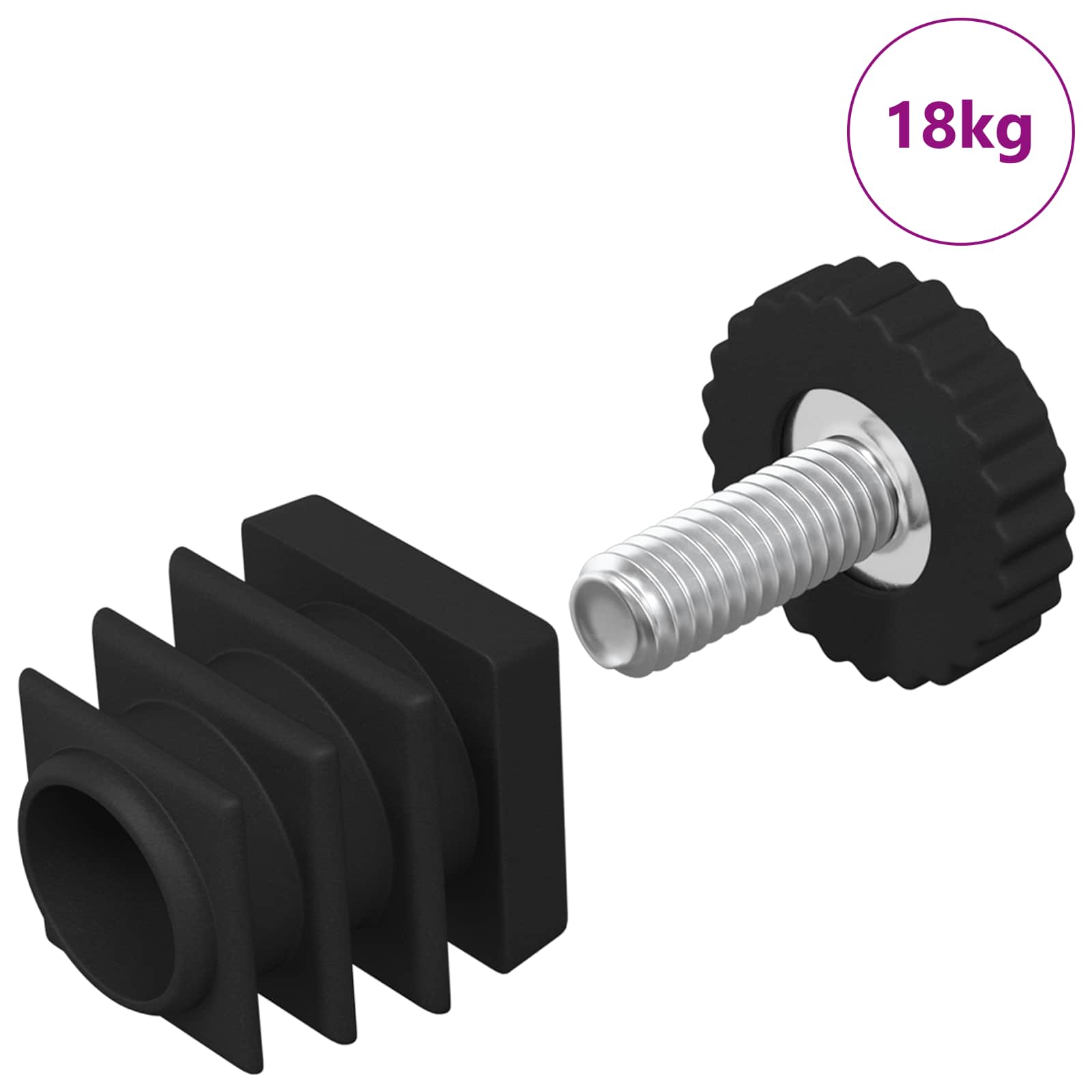 Kalustetukijalat Säädettävä 1895 Pcs Musta Pp