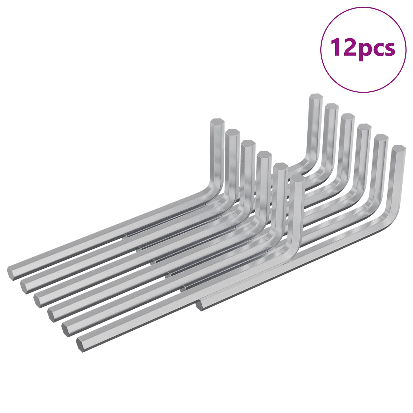 Kuusioavain 12 Pcs Hopea 20 X 52 Mm Teräs