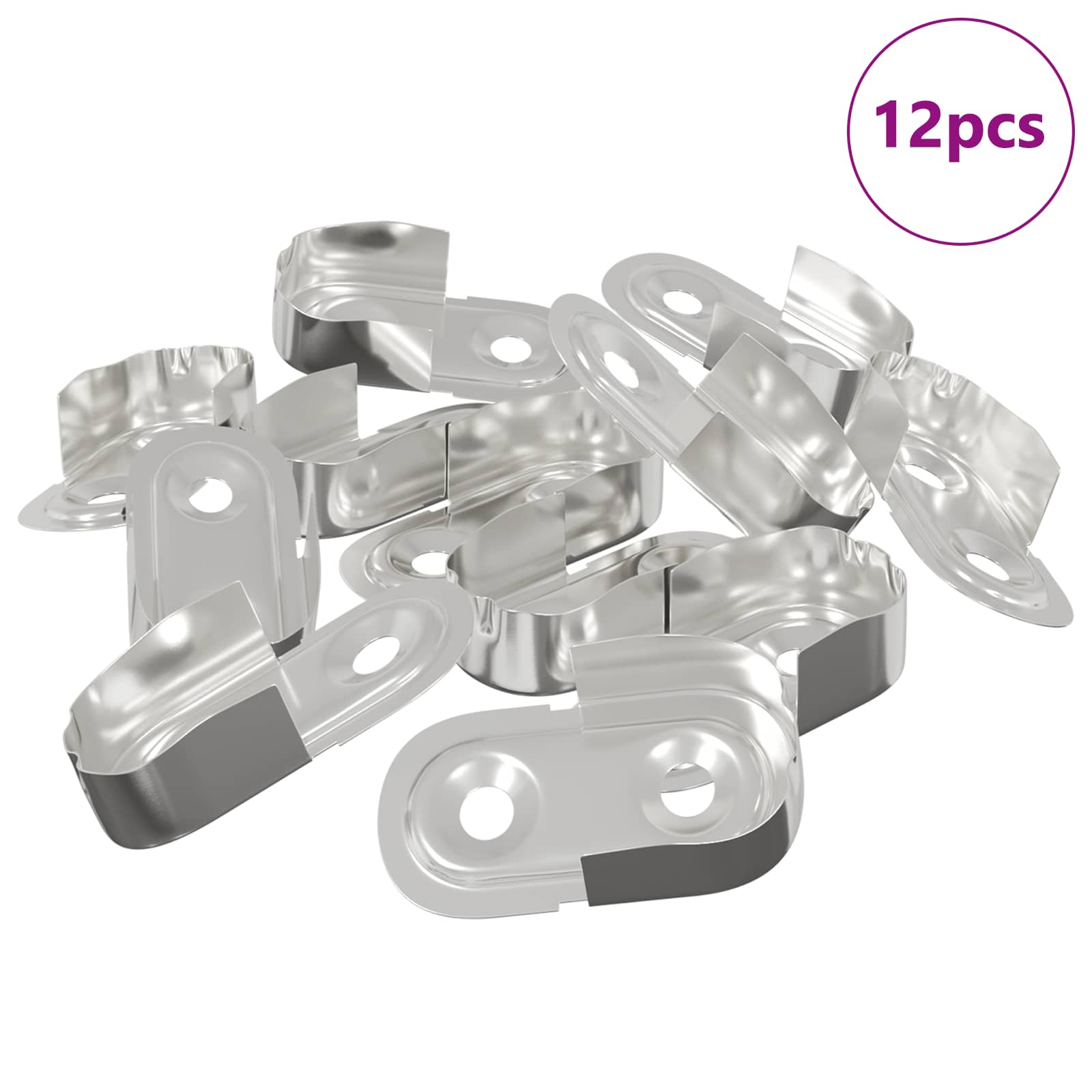 Kaapinohjaustanko 12 Pcs Valkoinen Sinkki 40 X 18 X 10 Mm Rauta