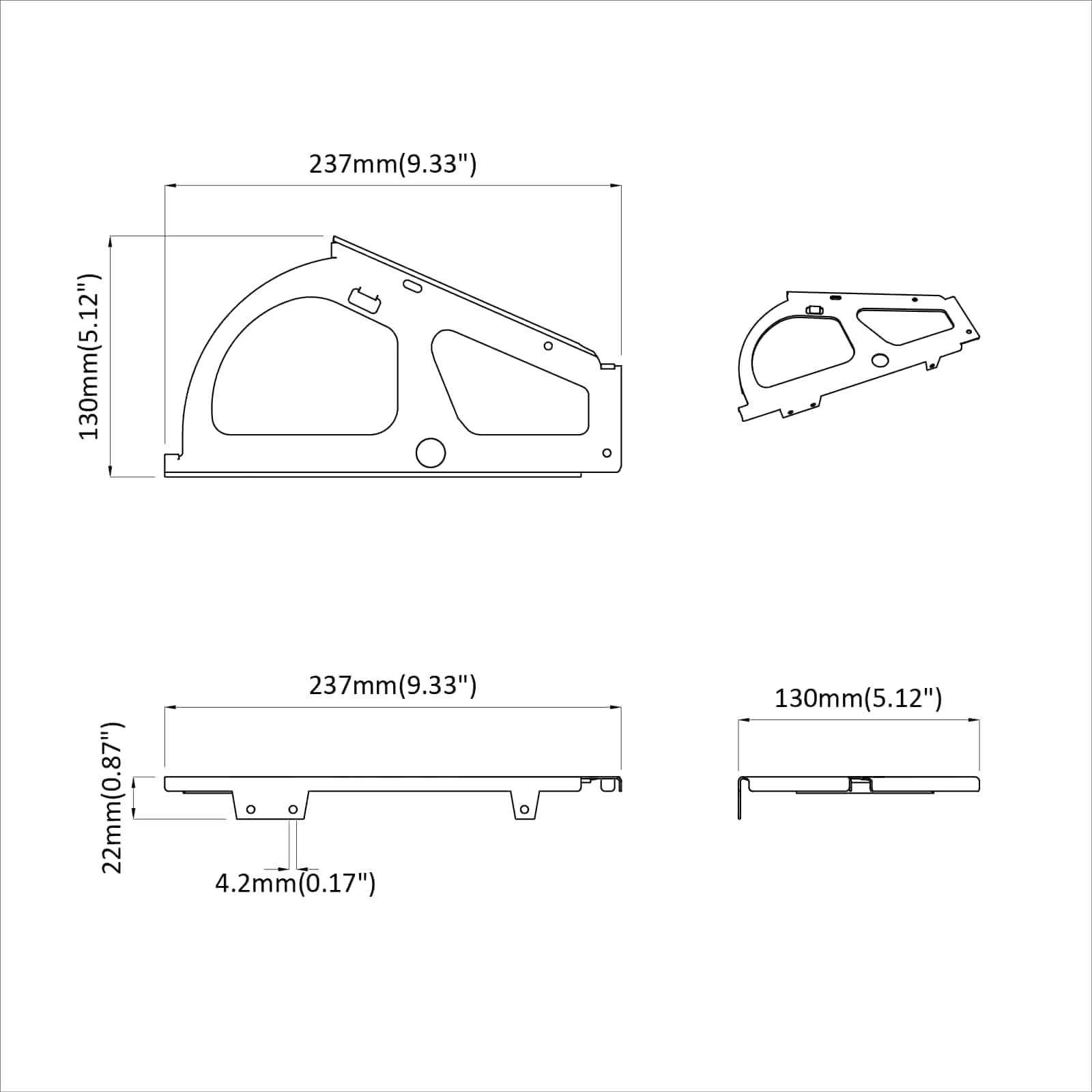 Käännettävä Laatikkosarana 12 Pcs Hopea 235 X 155 X 30 Mm Rauta