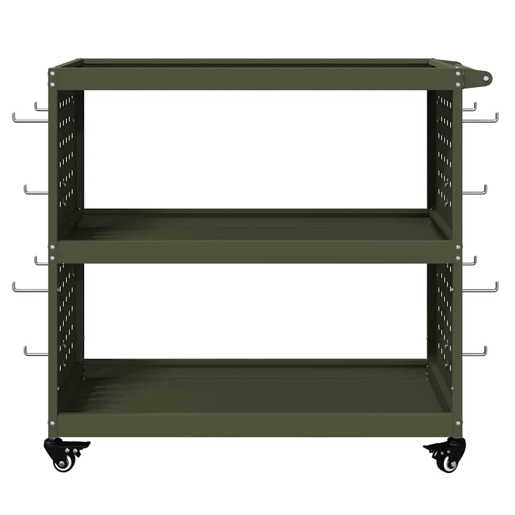 Työkalukärry Oliivivihreä 75 X 35 X 73 Cm Kylmävalssattu Teräs