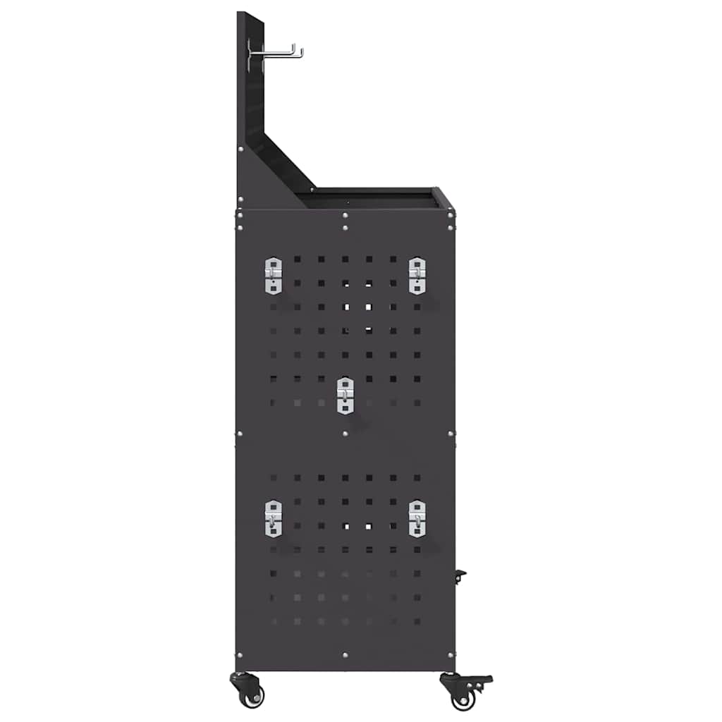 Työkalukärry Musta 65 X 35 X 111 Cm Kylmävalssattu Teräs