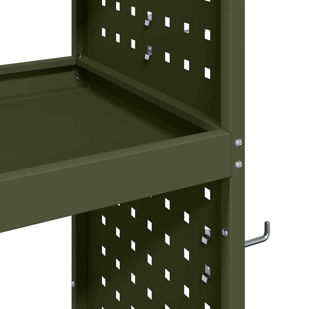 Työkalukärry Oliivivihreä 65 X 35 X 111 Cm Kylmävalssattu Teräs