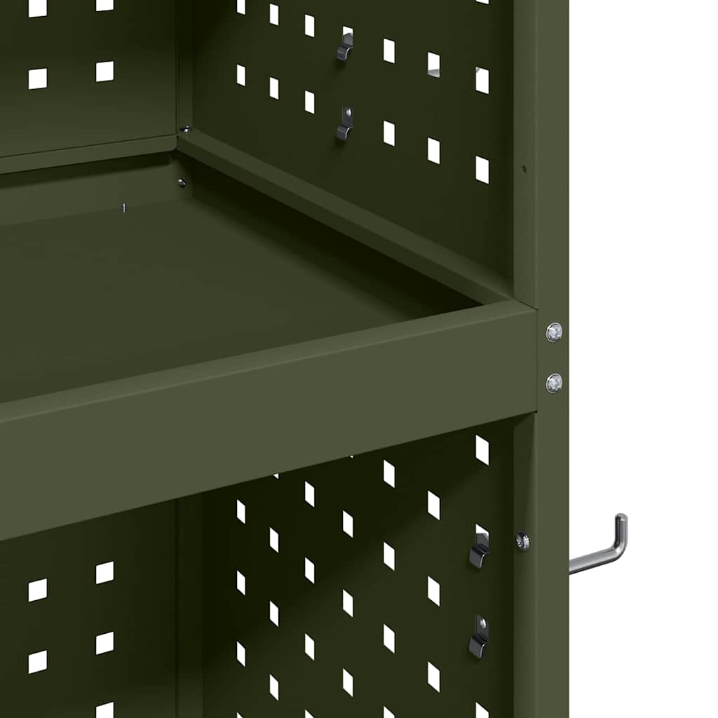 Työkalukärry Oliivivihreä 65 X 35 X 111 Cm Kylmävalssattu Teräs