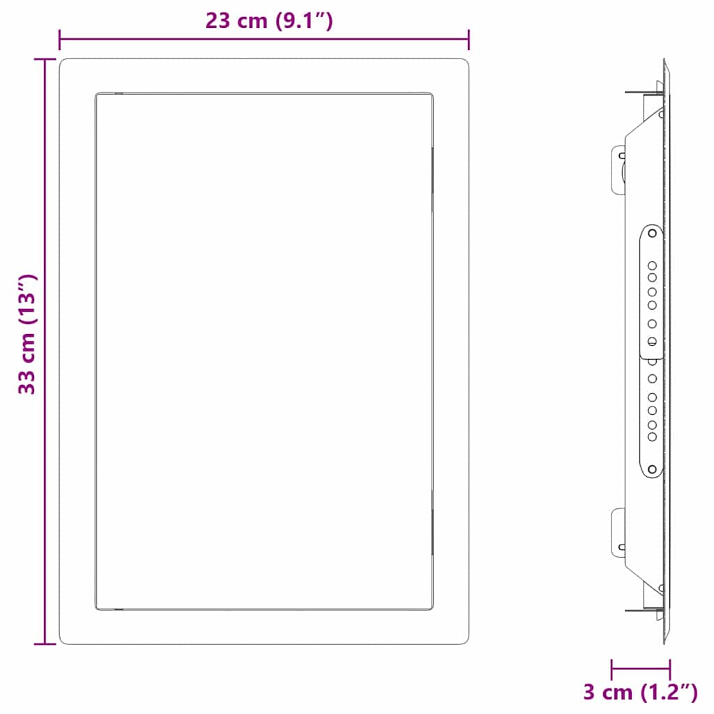 Access Panel Valkoinen 33 X 23 X 3 Cm Teräs