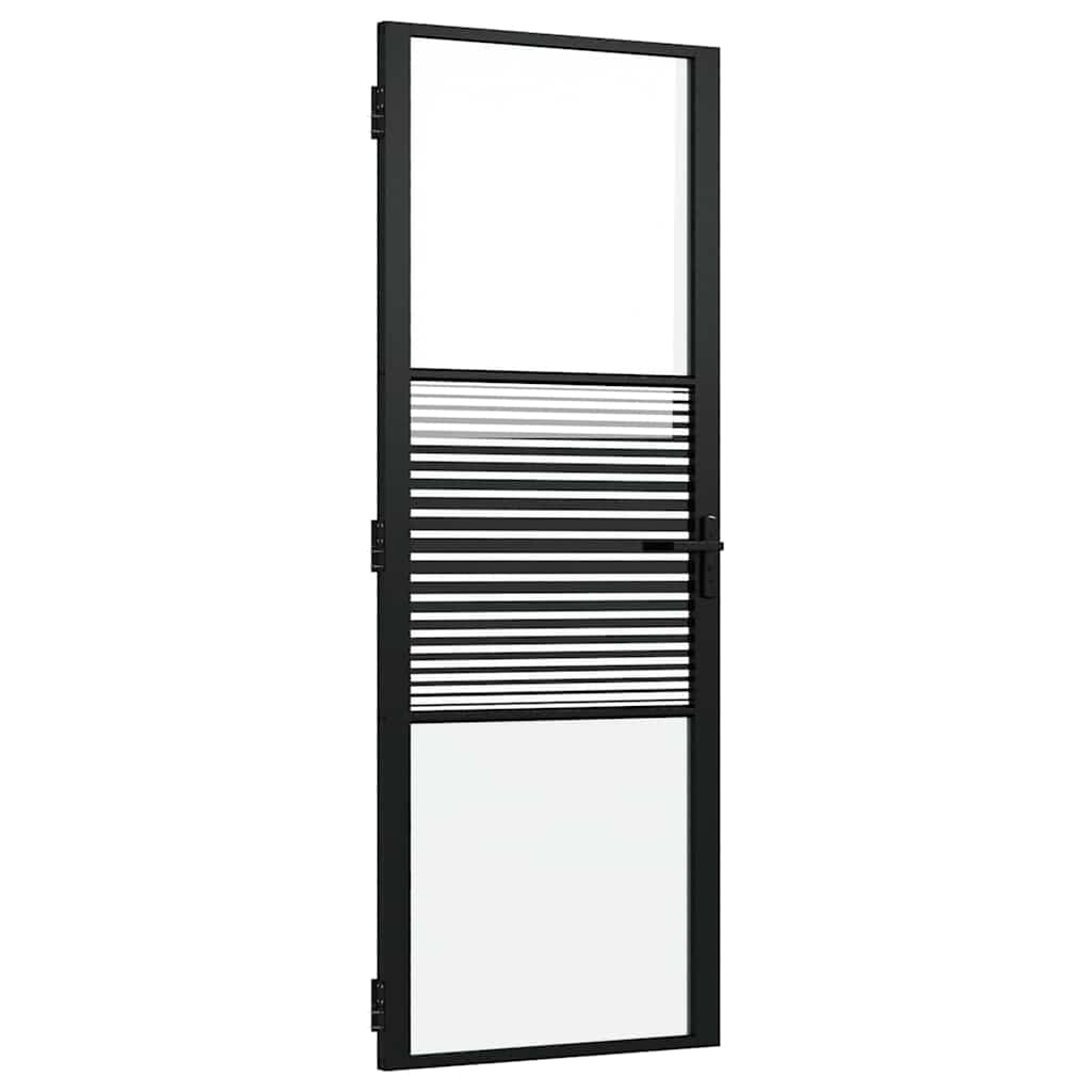 Lasiovi Raidallinen Musta 76 X 3,5 X 201,5 Cm Alumiini