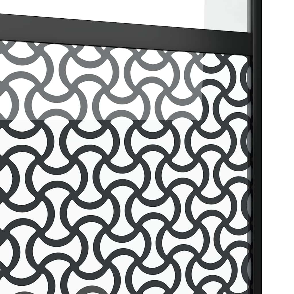 Lasiovi Viivakuvio Musta 90 X 2 X 205 Cm Alumiini