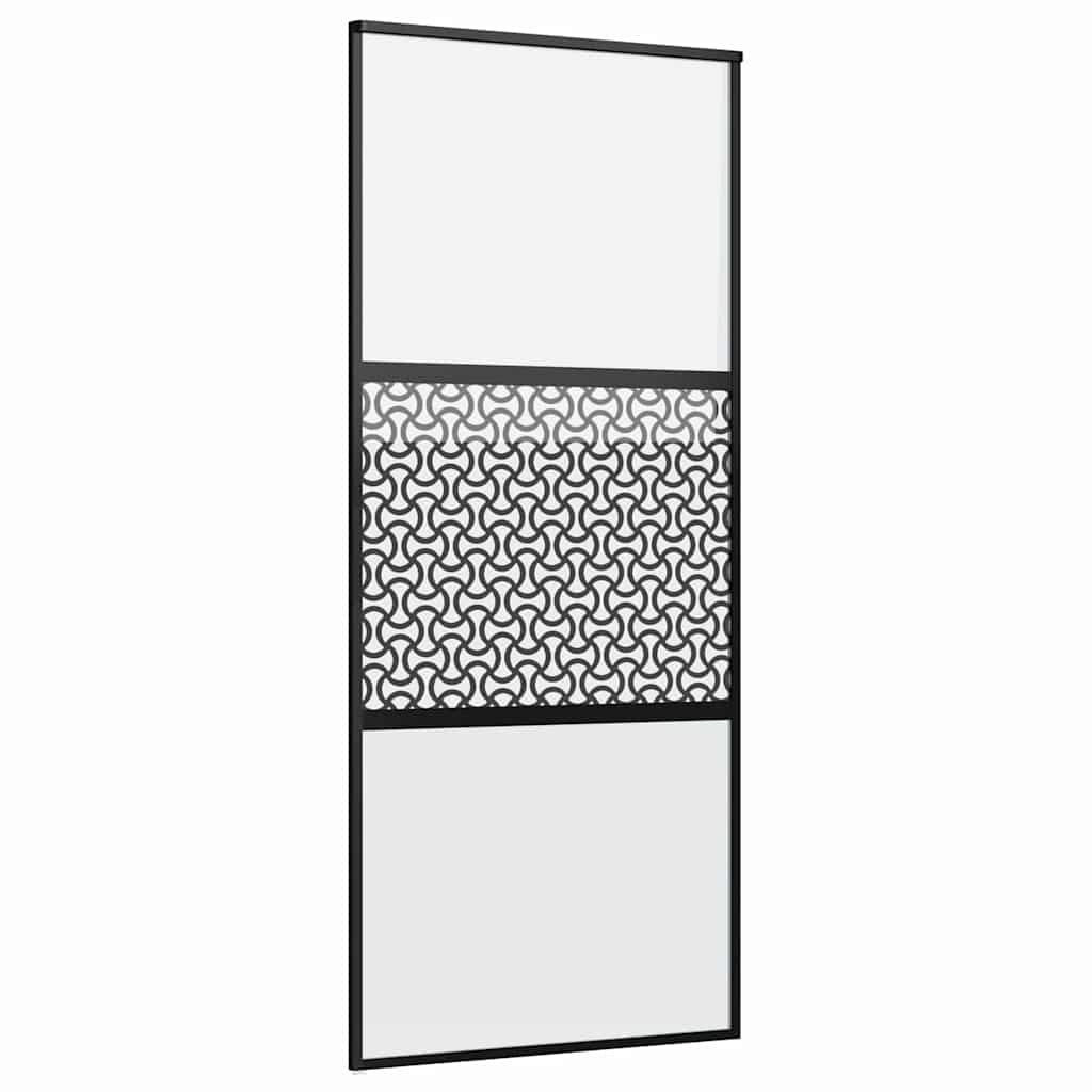 Lasiovi Viivakuvio Musta 90 X 2 X 205 Cm Alumiini