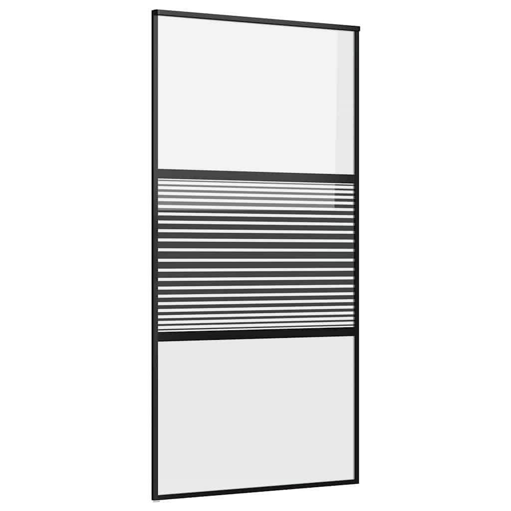 Lasiovi Raidallinen Musta 102,5 X 2 X 205 Cm Alumiini
