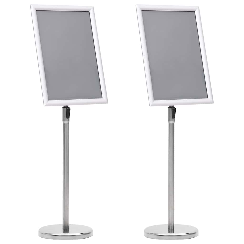 Julistejalustat 2 Pcs 32.7 X 24 X 108 Cm Alumiini