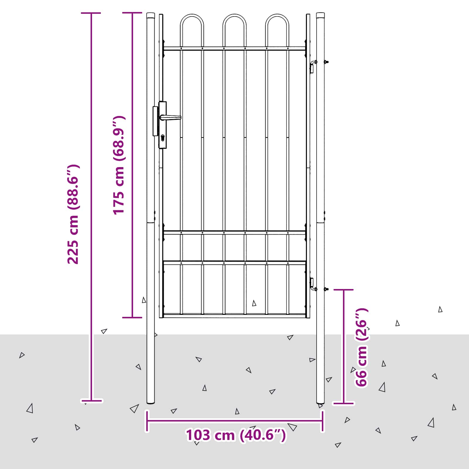 Aitausportti Boxtel 103 X 225 Cm Jauhemaalattu Teräs Harmaa