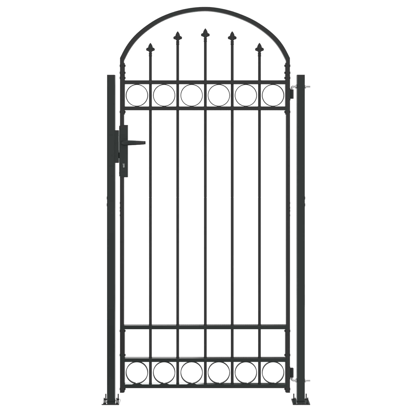 Aitalatu Assen 200 X 88 X 14 Cm Teräs Harmaa Lukittava