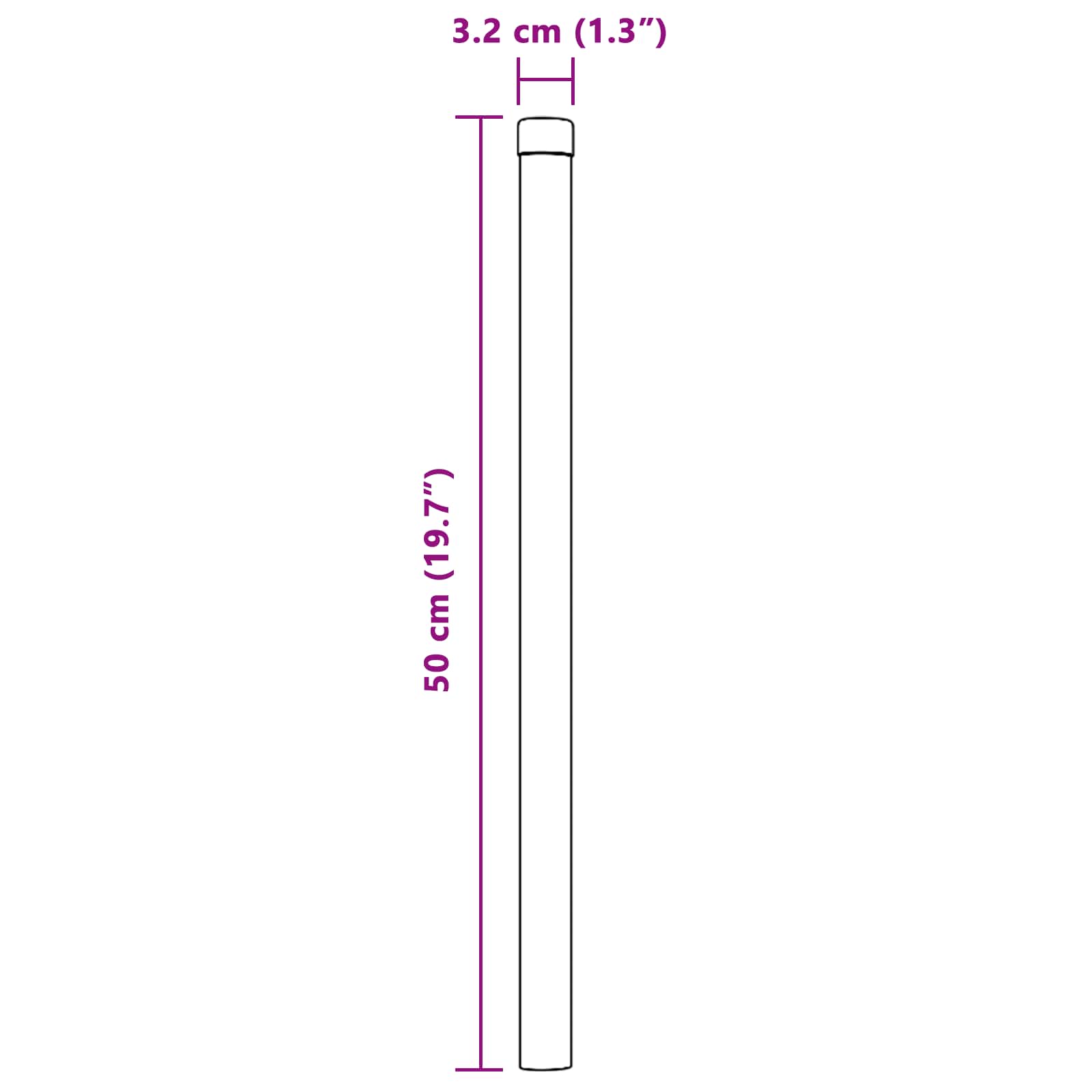 Aitalatu 2 Pcs Vihreä 50 Cm Jauhemaalattu Teräs