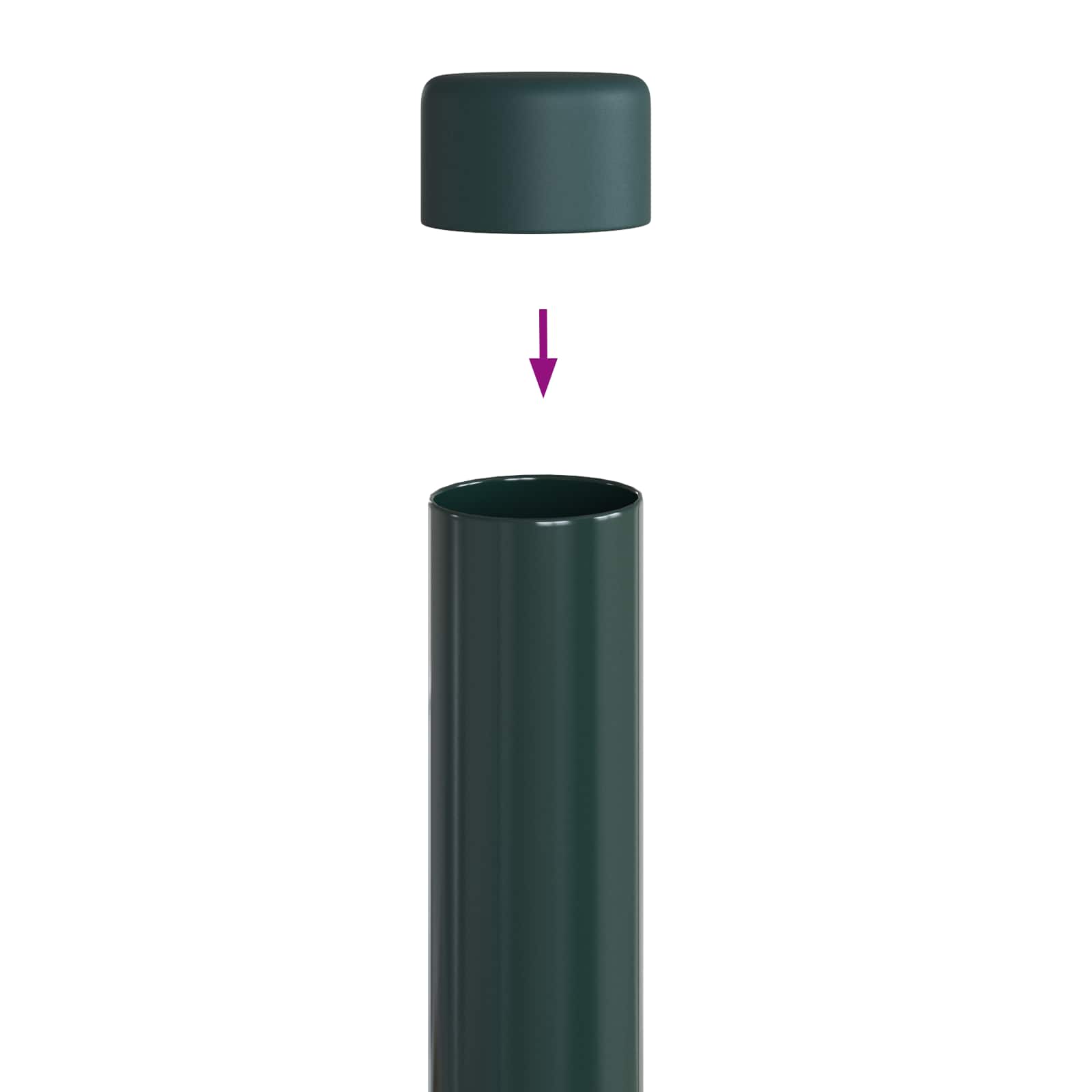 Aitalatu 12 Pcs Vihreä 90 Cm Jauhemaalattu Teräs