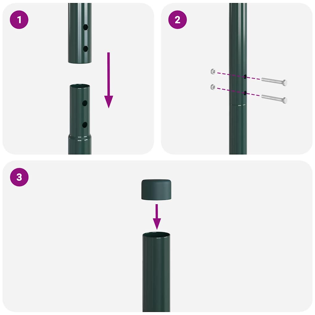 Aitalatu 12 Pcs Vihreä Jauhemaalattu Teräs
