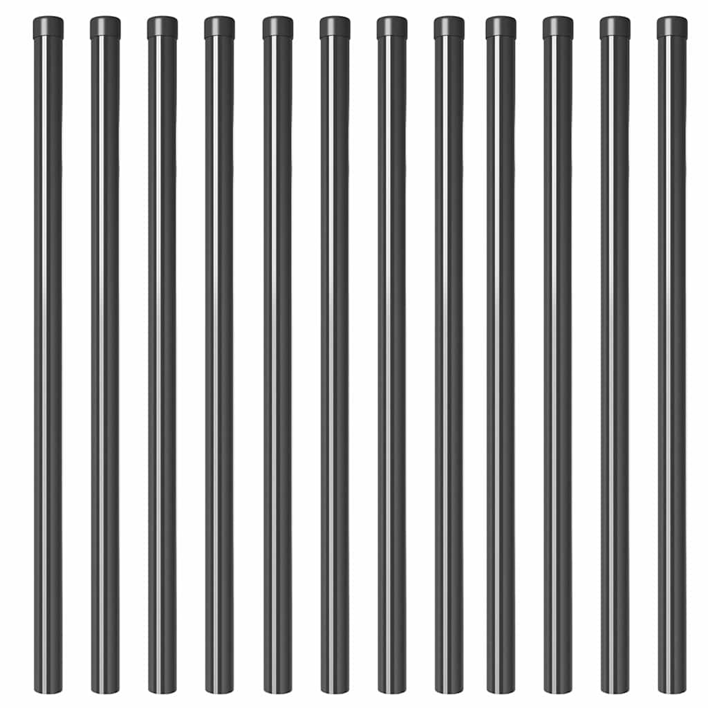 Aitalatu 12 Pcs Harmaa 110 Cm Jauhemaalattu Teräs