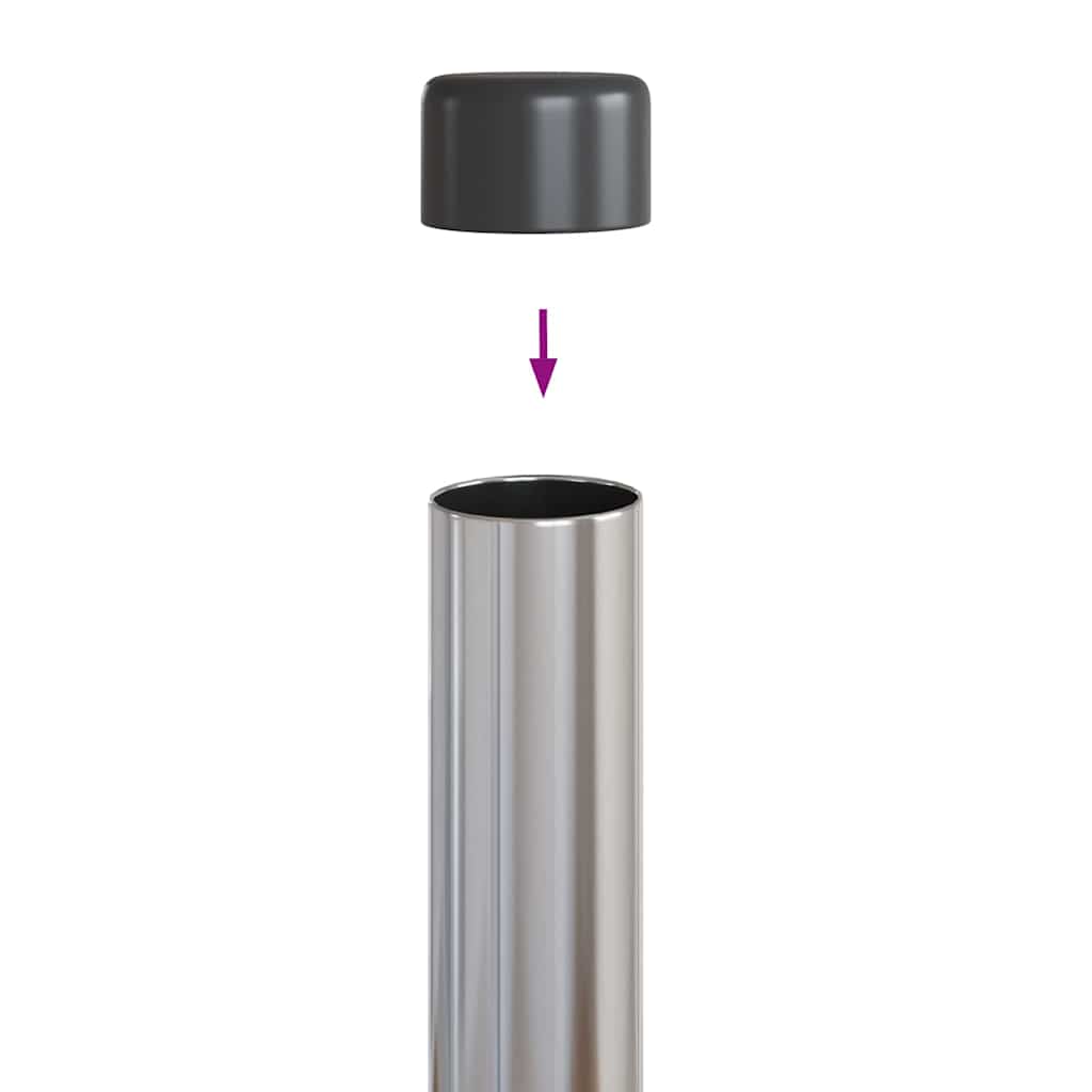 Aitalatu 12 Pcs Hopea 90 Cm Jauhemaalattu Teräs