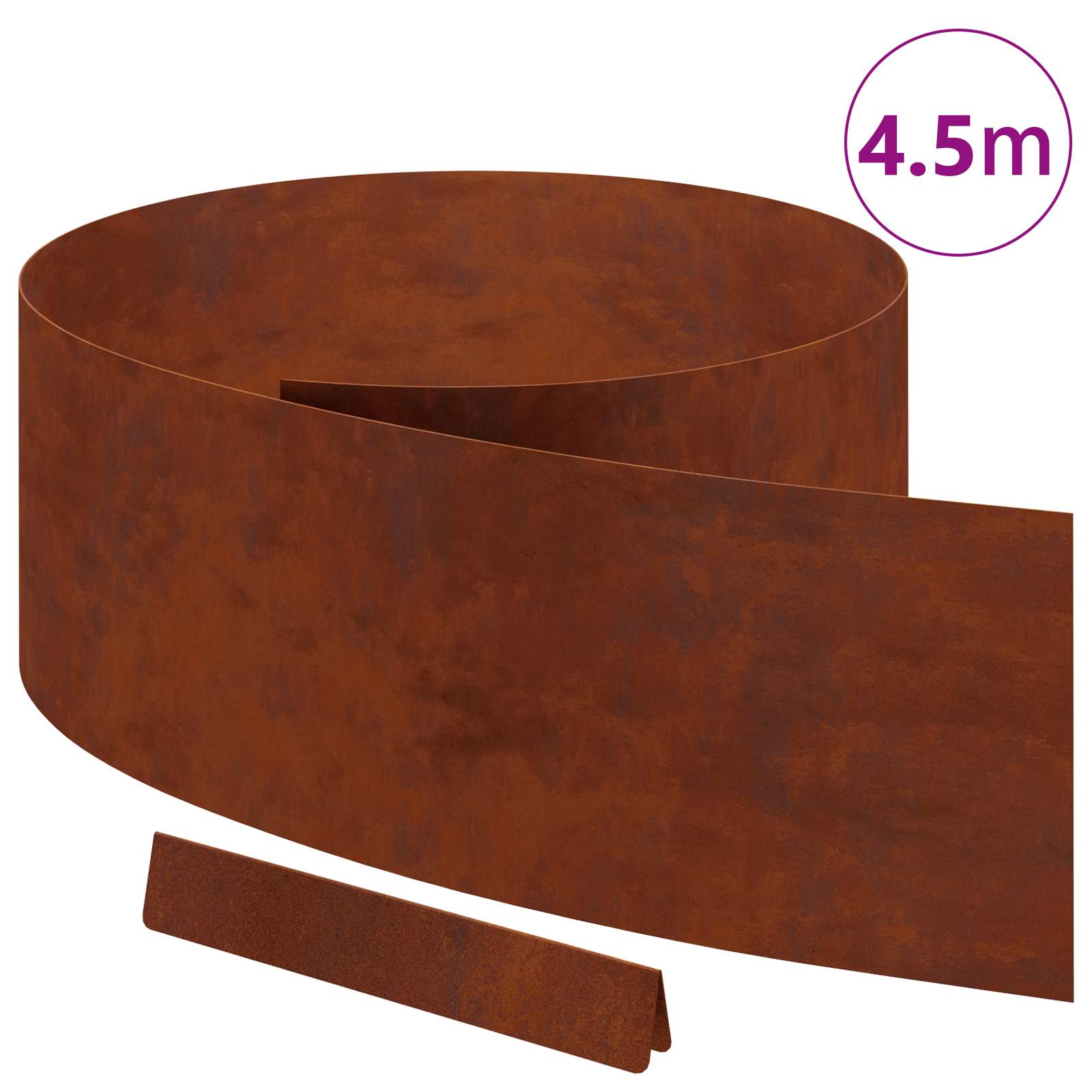 Nurmireunus 450 X 0,05 X 25 Cm Kulunut Teräs Ruosteinen