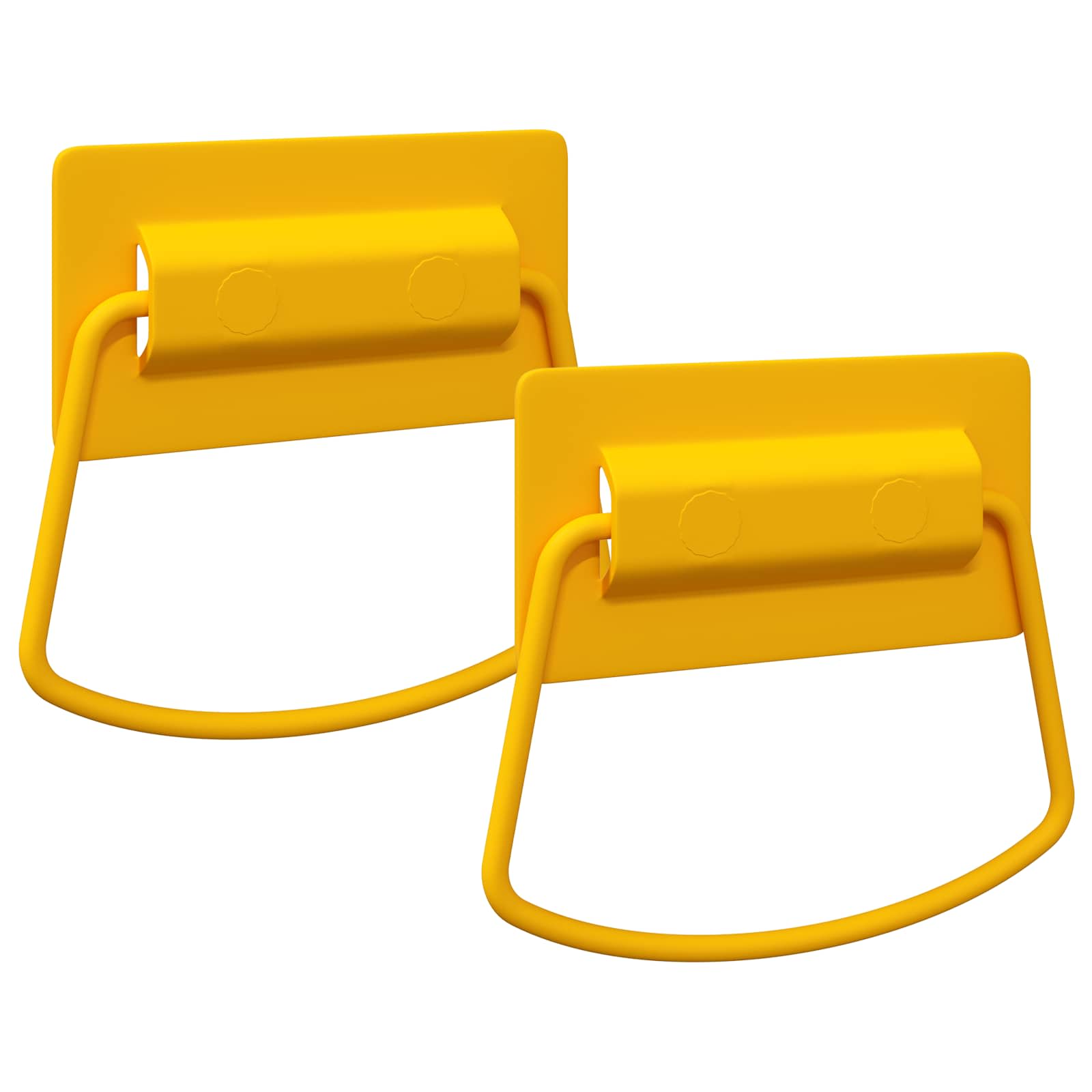 Kaappikahvat 2 Pcs Sinapinkeltainen 85 X 45 Mm Metalli