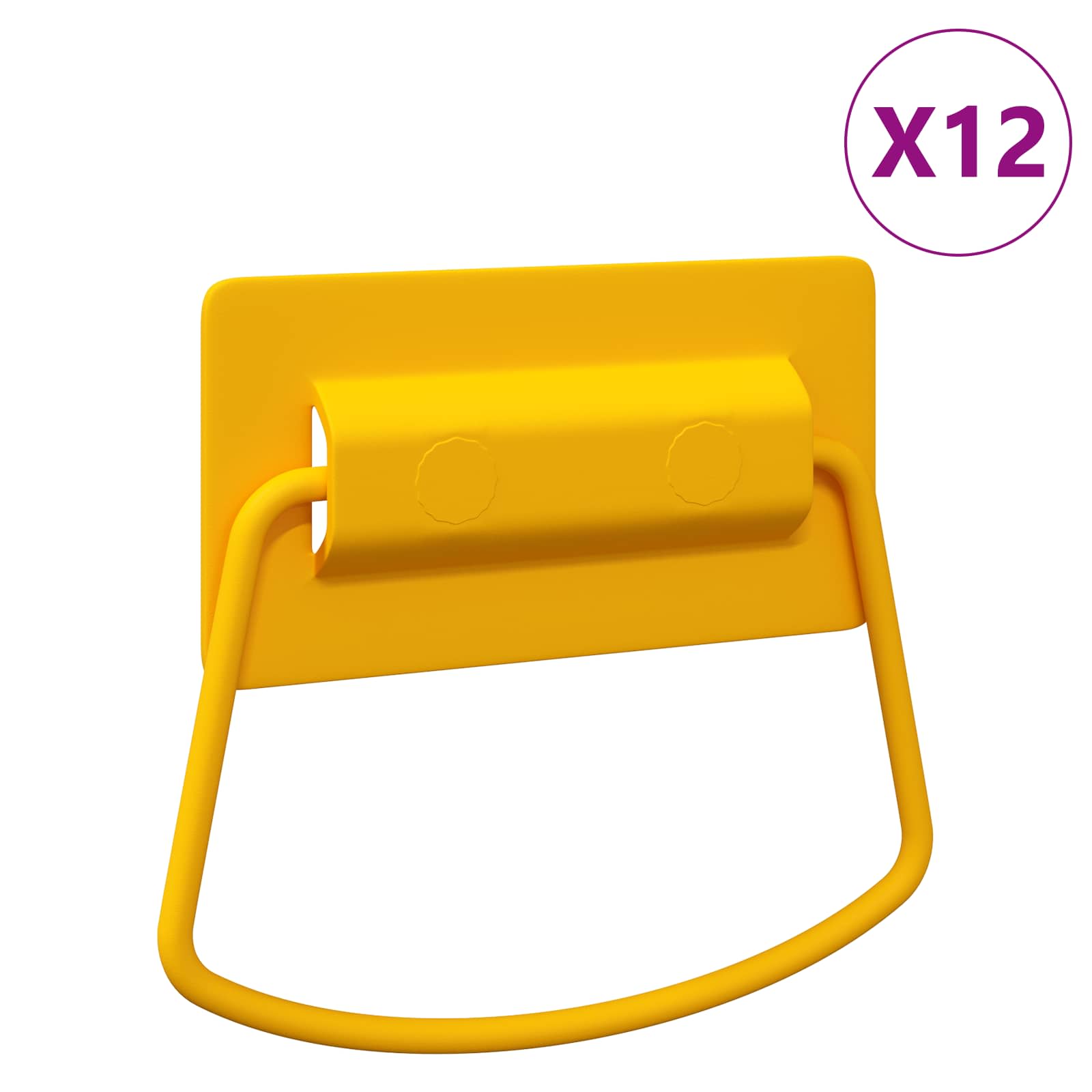 Kaappikahvat 12 Pcs Sinapinkeltainen 85 X 45 Mm Metalli