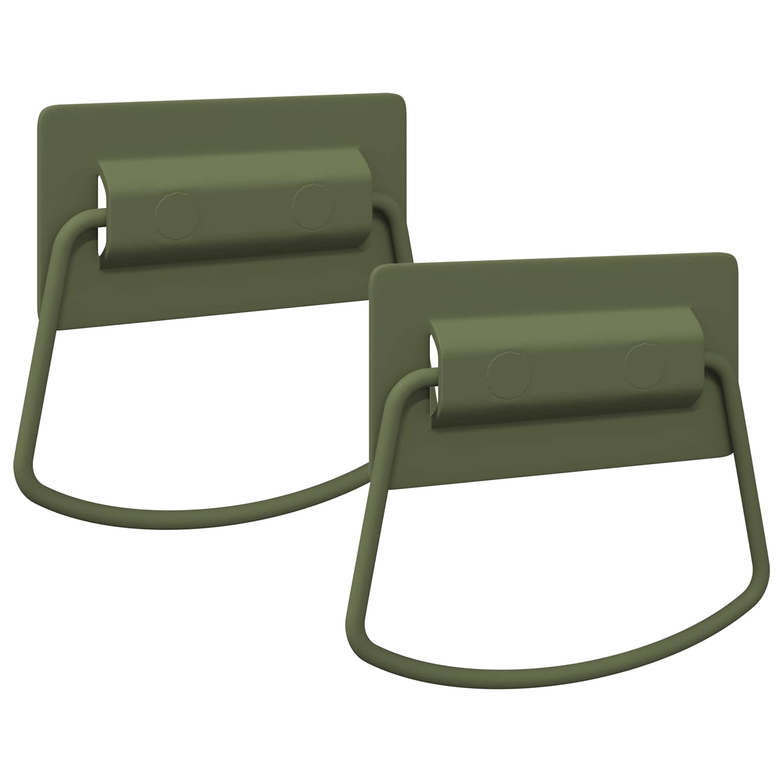 Kaappikahvat 2 Pcs Oliivivihreä 85 X 45 Mm Metalli