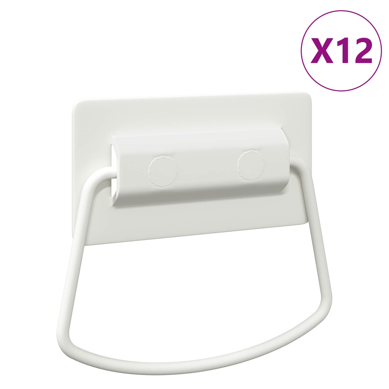 Kaappikahvat 12 Pcs Valkoinen 85 X 45 Mm Metalli