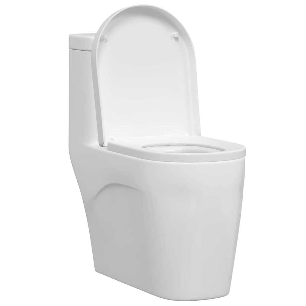 Wc-Istuin Säädettävä Valkoinen 48 X 36,5 X 4,5 Cm Polypropeeni
