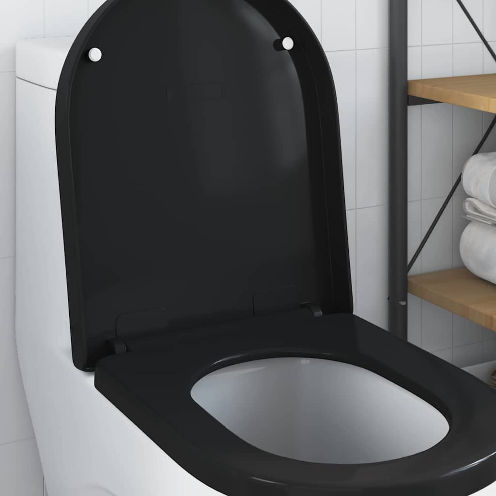 Wc-Istuin Säädettävä Musta 48 X 36,5 X 4,5 Cm Polypropeeni