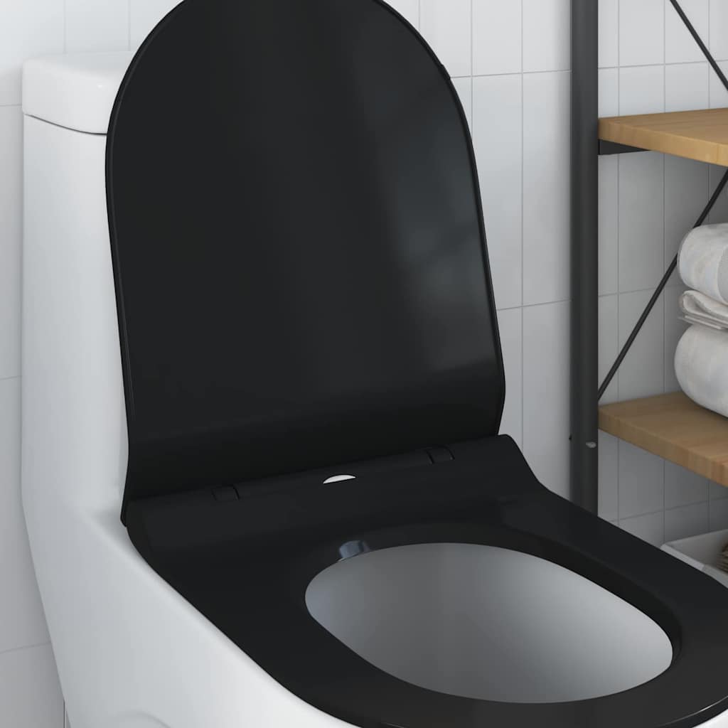Wc-Istuin Säädettävä Musta 50 X 36,5 X 5 Cm Polypropeeni