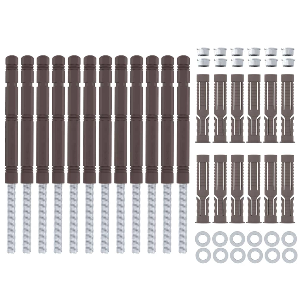 Vaijeri-Hyllypidikkeet 12 Pcs Beige Teräs