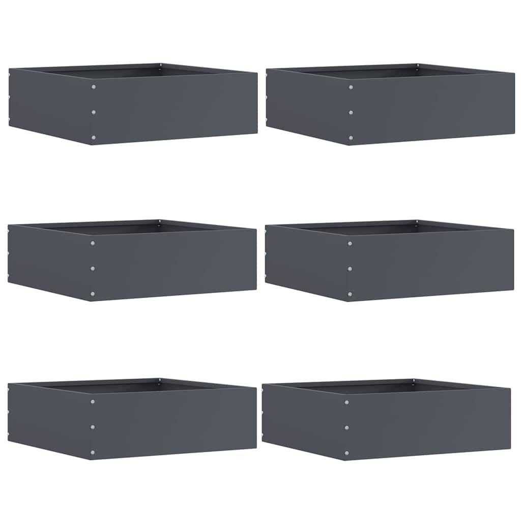 Nurmireunus 6 Pcs Antrasiitti 40 X 40 X 13 Cm Teräs