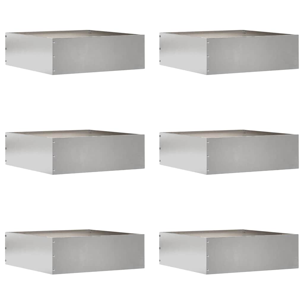 Nurmireunus 6 Pcs Hopea 40 X 40 X 13 Cm Ruostumaton Teräs