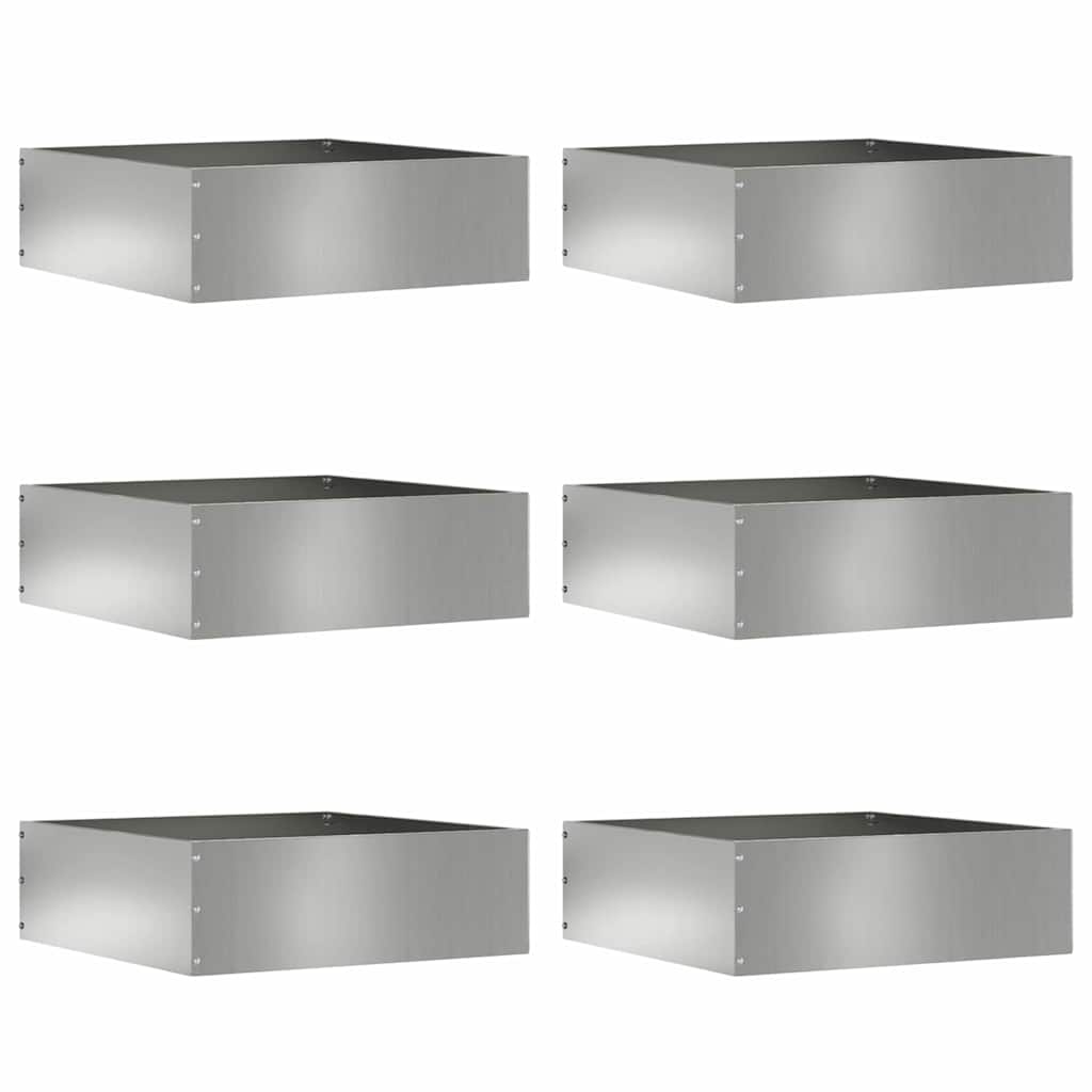Nurmireunus 6 Pcs Hopea 40 X 40 X 13 Cm Galvanoitu Teräs