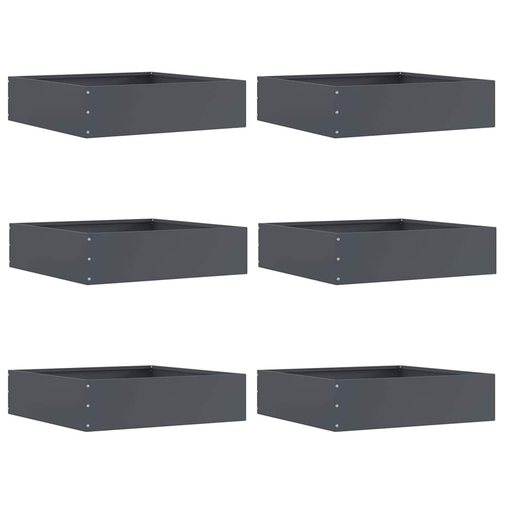 Nurmireunus 6 Pcs Antrasiitti 50 X 50 X 13 Cm Teräs