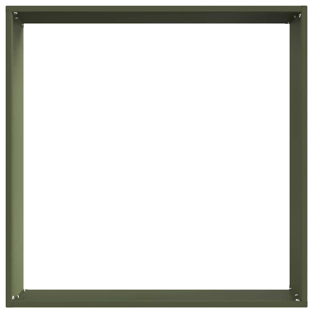 Nurmireunus Oliivinvihreä 50 X 50 X 13 Cm Teräs