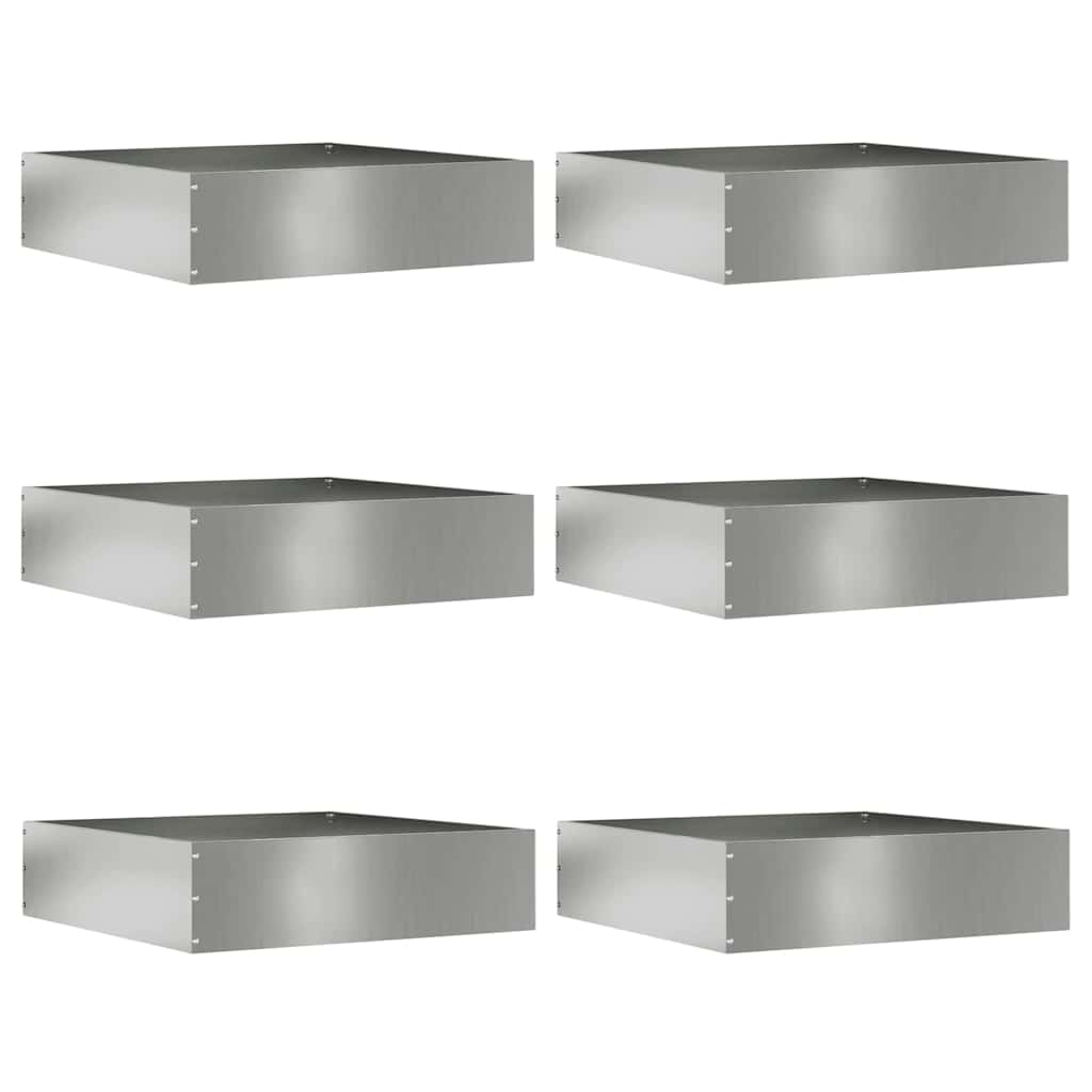 Nurmireunus 6 Pcs Hopea 50 X 50 X 13 Cm Galvanoitu Teräs