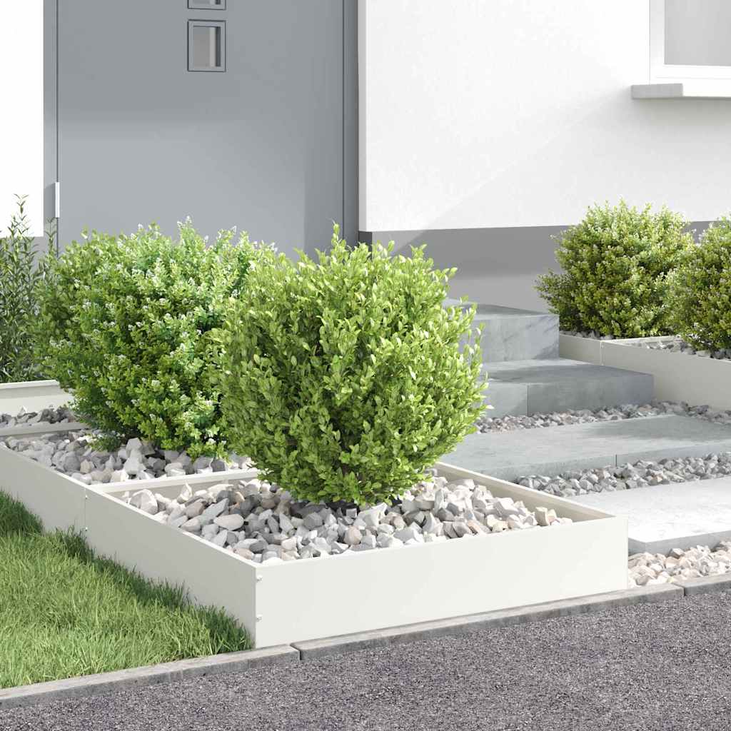 Nurmireunus 6 Pcs Valkoinen 60 X 60 X 13 Cm Teräs