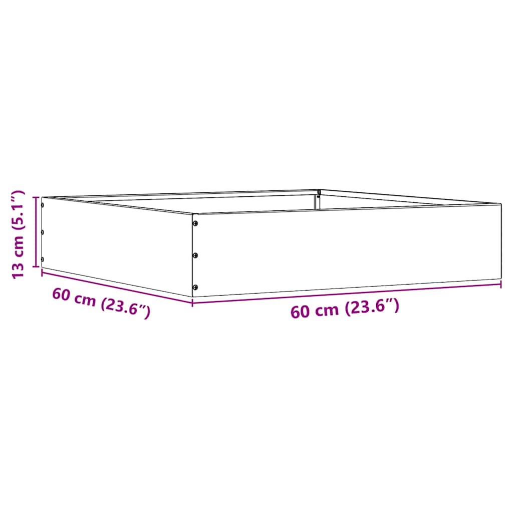 Nurmireunus 6 Pcs Antrasiitti 60 X 60 X 13 Cm Teräs