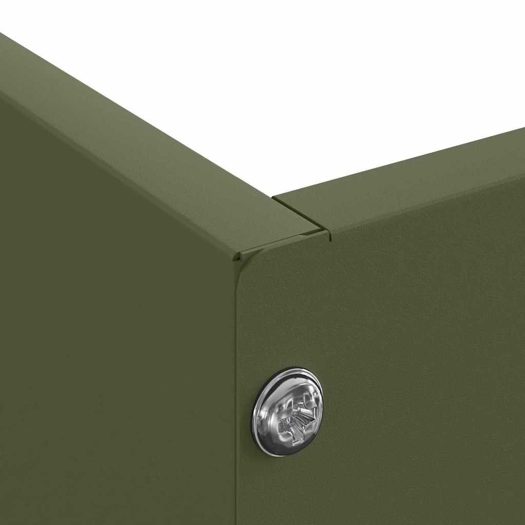 Nurmireunus 6 Pcs Oliivivihreä 60 X 60 X 13 Cm Teräs