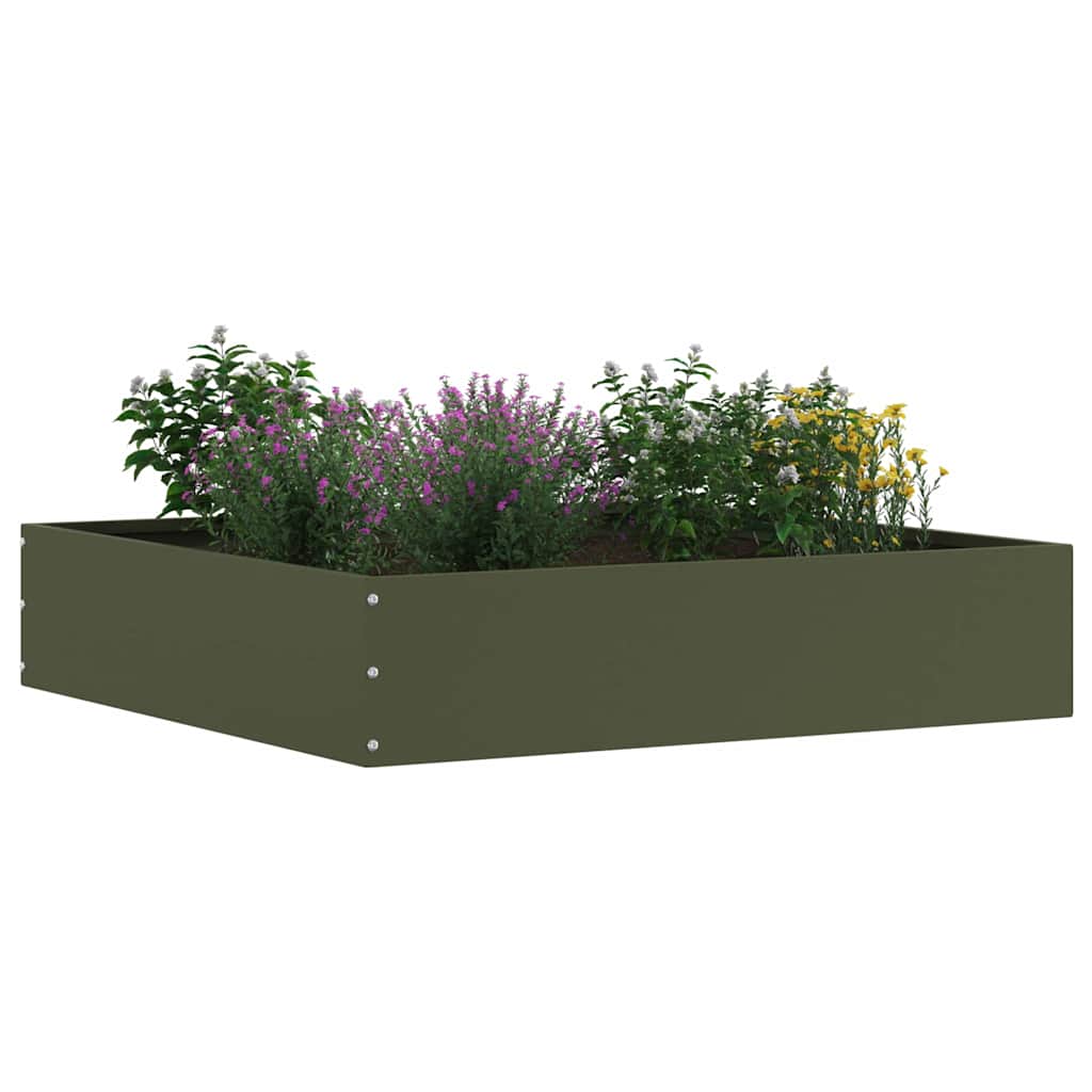 Nurmireunus 6 Pcs Oliivivihreä 60 X 60 X 13 Cm Teräs