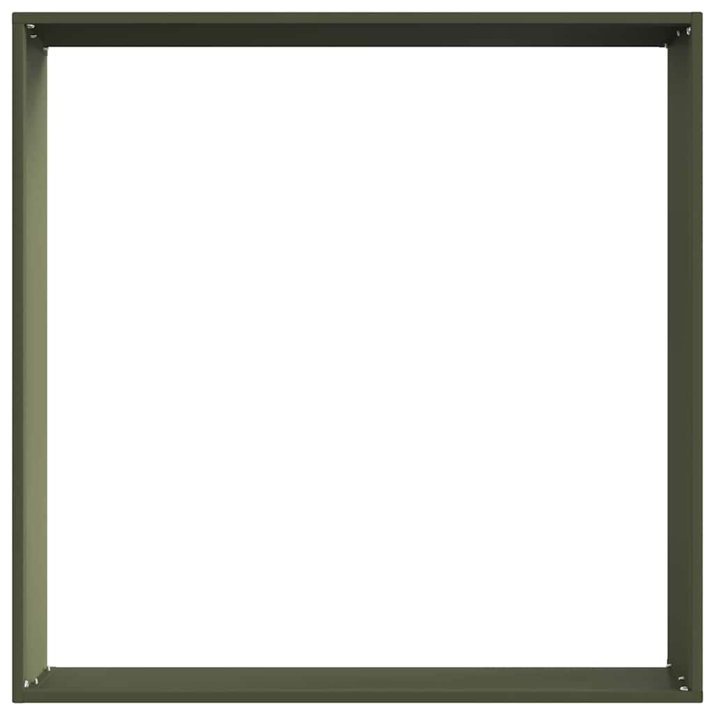 Nurmireunus 6 Pcs Oliivivihreä 60 X 60 X 13 Cm Teräs