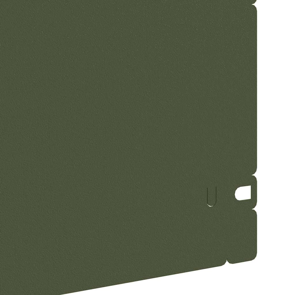 Nurmikonreunukset 30 Pcs 103 X 0,05 X 22 Cm Teräs Oliivivihreä