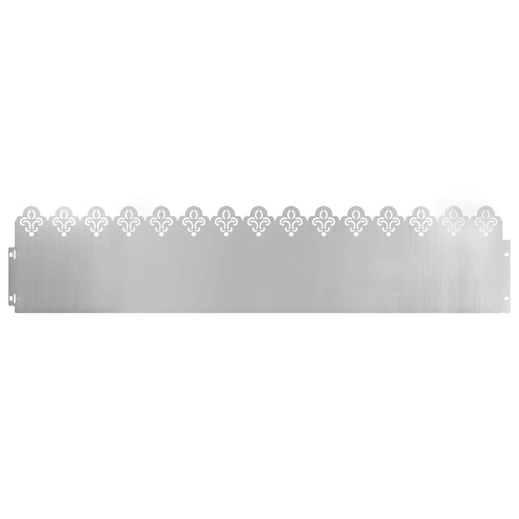 Nurmikonreunukset 10 Pcs 103 X 0,05 X 22 Cm Galvanoitu Teräs