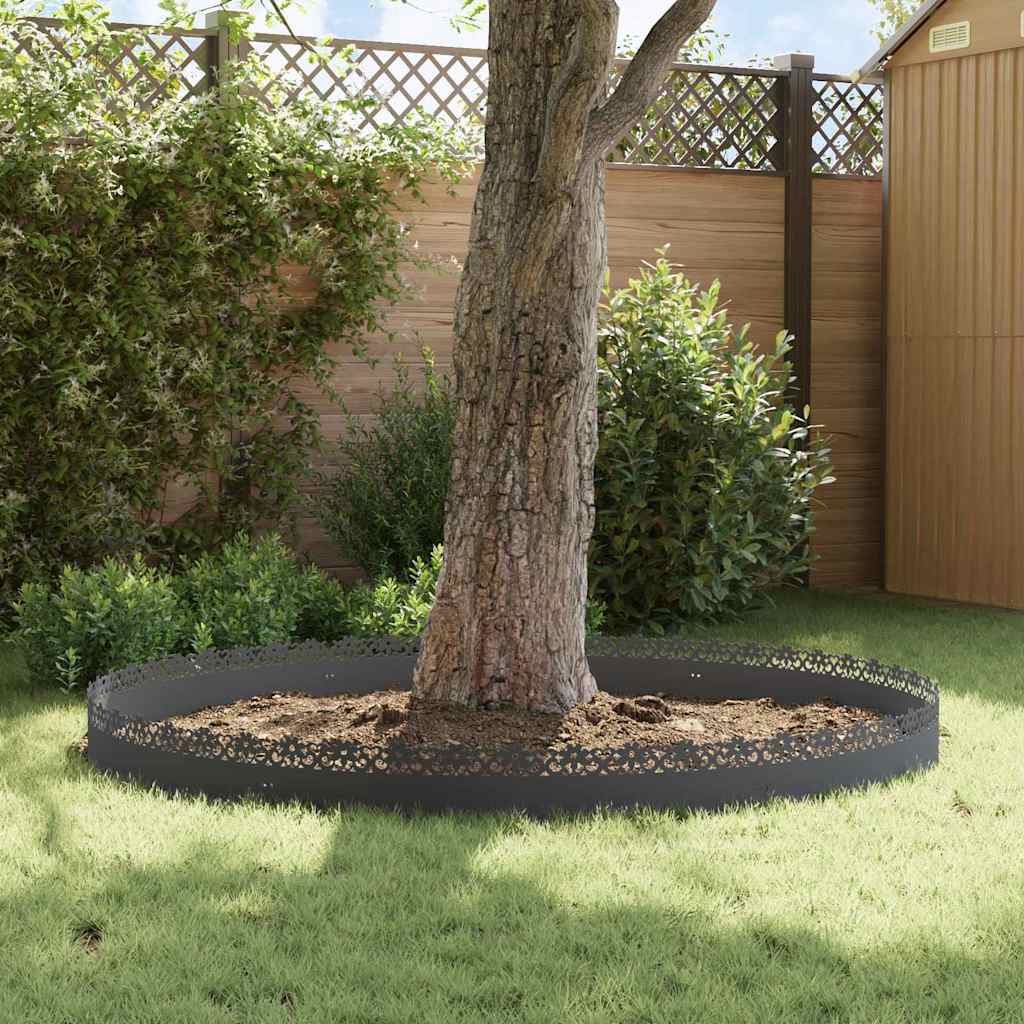 Nurmikonreunukset 30 Pcs 103 X 0,05 X 22 Cm Teräs Antrasiitti