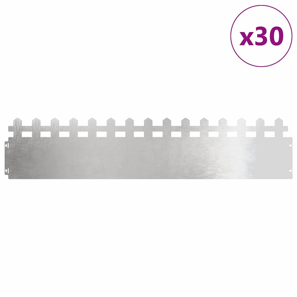 Nurmikonreunukset 30 Pcs 103 X 0,05 X 22 Cm Ruostumaton Teräs