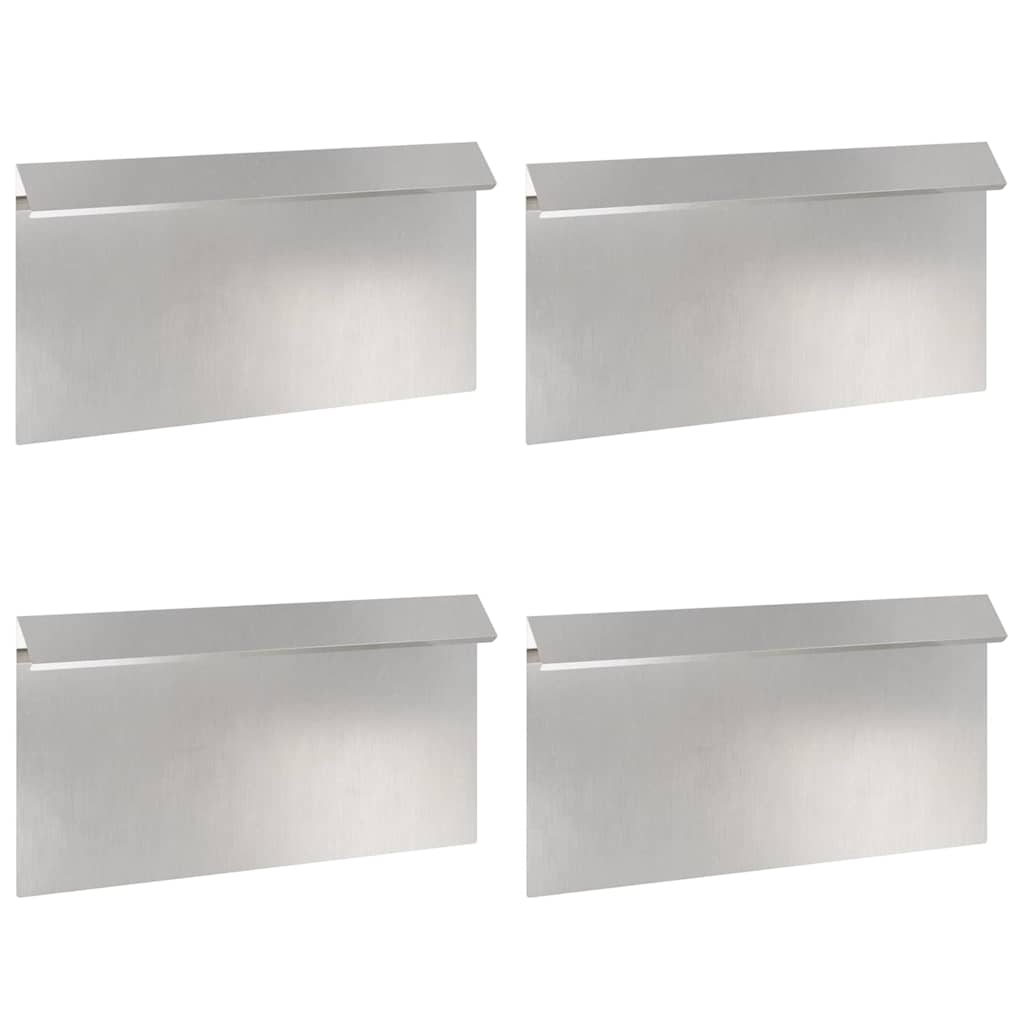 Etanaaita 4 Pcs 50 X 3,5 X 25 Cm Ruostumaton Teräs Hopea