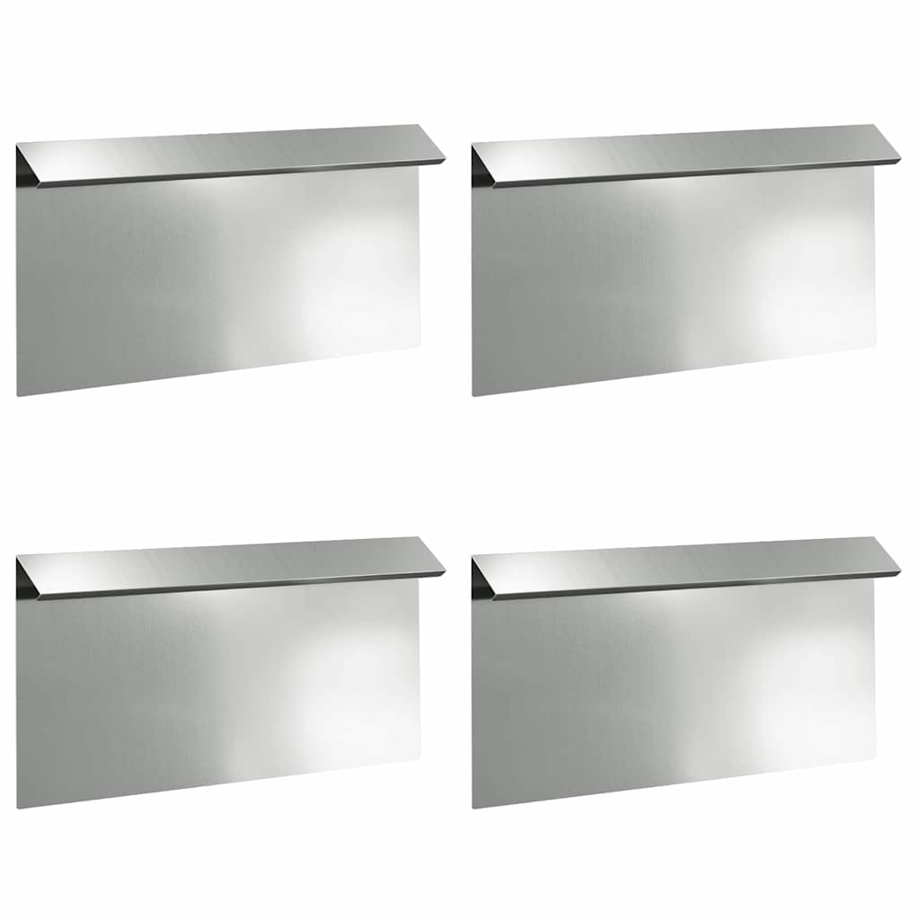 Etanaaita 4 Pcs 50 X 3,5 X 25 Cm Galvanoitu Teräs Hopea