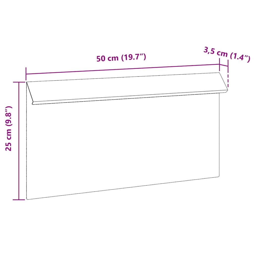 Etanaaita 4 Pcs 50 X 3,5 X 25 Cm Galvanoitu Teräs Hopea